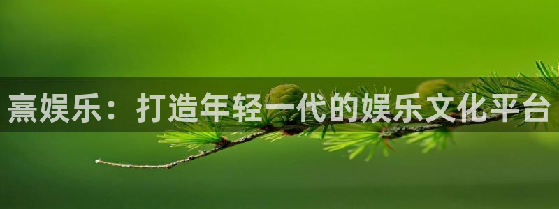 焦点娱乐4开户：熹娱乐：打造年轻一代的娱乐文化平台